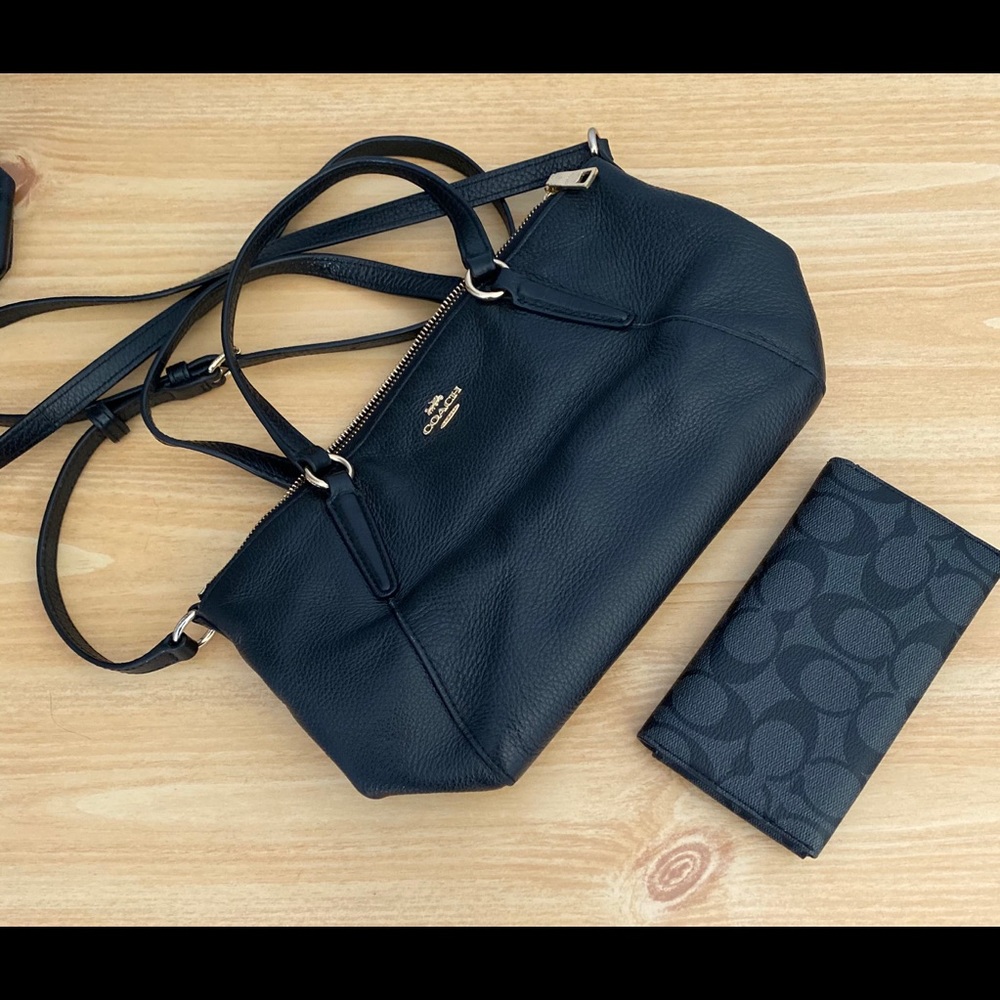 Coach Mini Kelsey Satchel Bag and Bifold Wallet